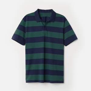 T-shirts de golf pour hommes, tendance, 2 tons, 100% coton, uni, manches courtes, col en V, coupe classique, respirant, écologique, toile - Product Image 3