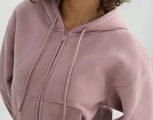 New <b>Women</b> Solid Hooded Zip Front Crop Top Sweatpants Set 2 Piece <b>Jogger</b> Tracksuit Loose Fit Full Length <b>Fleece</b> Casual All Season - Product Image 6
