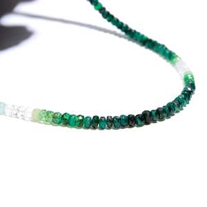 Vente chaude belle émeraude naturelle collier ombragé guérison cristal pierre de naissance bijoux 925 en argent Sterling cadeau fait main pour elle - Product Image 5