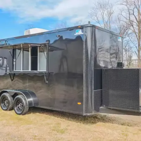 Camion de nourriture mobile 7x16 Black-Out Trailer