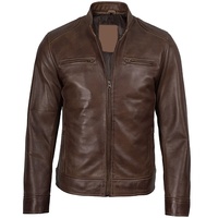 Nouvelle Arrivée 2026 OEM – Veste en Cuir de Vachette Marron Foncé Authentique pour Hommes – 100% Haute Qualité, Faible MOQ – Vestes Chauffantes Tendance pour l'Hiver