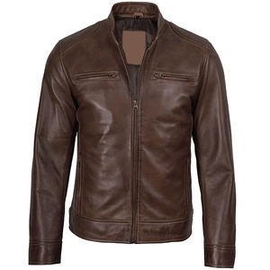 Nouvelle Arrivée 2026 OEM – Veste en Cuir de Vachette Marron Foncé Authentique pour Hommes – 100% Haute Qualité, Faible MOQ – Vestes Chauffantes Tendance pour l'Hiver - Product Image 1