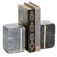 Élégante étagère verticale moderne en marbre pour organiser les livres, serre-livres, support pour livres pour la maison, le bureau, l'école
