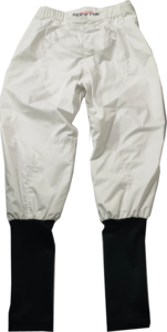 Culotte de jockey pour courses hippiques - Jodhpurs athlétiques blancs coupe ajustée avec fermeture bouton/crochet/boucle pour la course et l'entraînement - Product Image 3