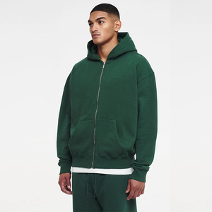 Sweat à capuche surdimensionné de couleur unie pour hommes et femmes matériau en polyester de coton personnalisé meilleure vente en gros d'hiver - Product Image 3