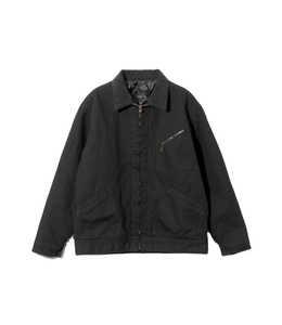 Custom Spring Embroidery Zip Up Retro Canvas Printed Logo Cotton Mens <b>Worker</b> <b>Jacket</b> - Product Image 1
