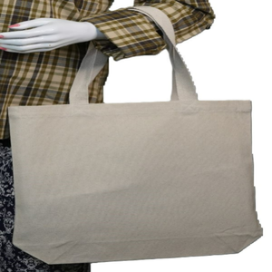 Custom Logo Printed Reusable Organic Cotton Tote <b>Bag</b> Button Zipper Closure Eco-Friendly Fashion Shopping <b>Bag</b> for Promotional Use - Product Image 2