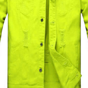 2025 nouvelle vente en gros hommes hiver Denim veste coupe-vent épais polaire chaud hommes mode décontracté col de fourrure veste Style de détresse - Product Image 4