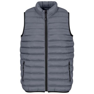 Reflective Branding Full <b>Zip</b> <b>Fastening</b> Ice Grey Mens Gilet Jacket With Easy Access Zipped Pockets and Quilting to Front and Back - Product Image 4