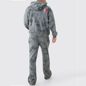 Conjunto Deportivo Personalizado para Hombre 2026, Sudadera con Capucha Extra Grande de Felpa de Algodón, Pantalones Deportivos Acampanados, con Capucha, para Invierno - Product Image 4