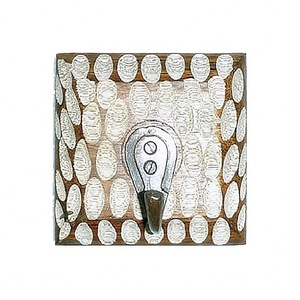 Artículo de regalo decorativo para el hogar, gancho de abrigo Vintage de Metal, decoración de doble capa, gancho de pared, nuevo diseño, artesanía india, Mango de madera maciza - Product Image 3
