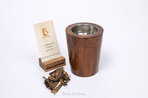 Bela Artisan brûleur d'encens en bois personnalisable diffuseur d'aromathérapie toucher brillant résine de bois époxy dernières conceptions d'été pour - Product Image 1