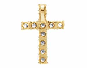 Colgante de cruz de lujo estilo hip hop con incrustaciones de moissanita y diamantes para hombre en plata de ley S925 - Product Image 3