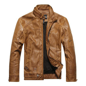 Blousons bombardiers en cuir pour hommes, vestes chaudes Letterman d'hiver à col montant avec logo personnalisé, veste pour hommes, livraison DDP - Product Image 4