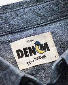 Camisa Vaquera Casual de Manga Larga para Hombre, Ajustada, Transpirable, Antiencogimiento, Cierre de un Botón, Cuello Camisero, Tejido Sólido, Otoño - Product Image 5