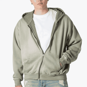Vente en gros OEM Sweat à capuche zippé pour hommes de haute qualité, confortable pour l'hiver, décontracté 100% coton polaire Streetwear avec impression personnalisée - Product Image 1