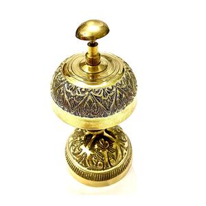 Nautical gifts marine wooden ship <b>wheel</b> base metal brass antique finished desk <b>table</b> bell office decoration - Product Image 1