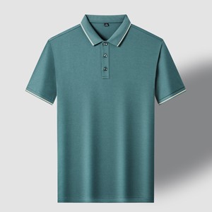 Camisa de Hombre 2025, 100% Algodón, Tejida, Bordada, con Logotipo Personalizado, Casual, Antiarrugas, Absorbe la Humedad, de Lujo, Táctica, Manga Corta - Product Image 1