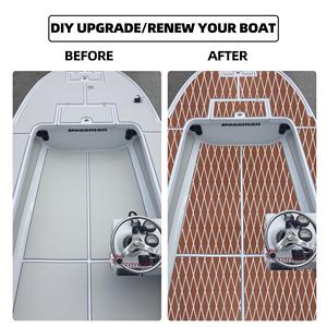 Gmart Tapis de pont de <span class=keywords><strong>bateau</strong></span> moderne en mousse adhésive 3M, installation par clic, EVA marin, résistant à l'humidité, double rainure, garantie 5 ans, revêtement de sol pour yacht - Product Image 5