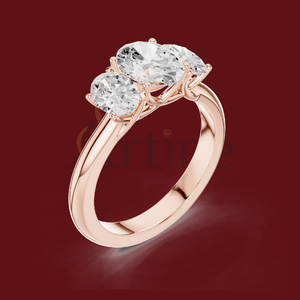 แหวนนิ้วสีทอง14K ที่มีรูปแบบเรียบง่าย - Product Image 1