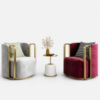 Ensemble de fauteuils pivotants en PU léger, design minimaliste moderne, salon, hôtel, club, mobilier de salon décontracté en trois pièces