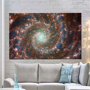 งานศิลปะบนผ้าใบพิมพ์ลาย: ของตกแต่งผนังเจมส์ เวบบ์ กาแล็กซี่,1P: ห่อหุ้มอย่างดี - Product Image 1