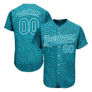 Camiseta de Béisbol Personalizada 100% Poliéster Impresión por Transferencia de Calor Transpirable de Secado Rápido Nombre del Equipo Personalizado Talla Adulto Disponible - Product Image 5