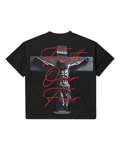 Customized High Quality Vintage Acid Washed T-Shirt Men's Oversized Streetwear with Distressed Logo DTG Customized T-Shirts - Product Image 1