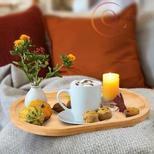 Wooden Serving Tray with Polished Surface, Suitable for Serving Meals and <b>Decorative</b> Display - Product Image 5