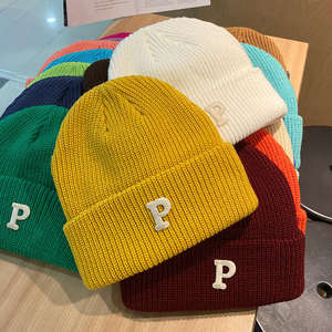 หมวกบีนนี่ปักโลโก้ที่ทันสมัยหมวกฤดูหนาวถักแบบลำลองสำหรับผู้ชายผู้หญิงหมวกลายหัวกะโหลกสไตล์สตรีทแวร์สำหรับแฟชั่นและใส่สบาย - Product Image 1