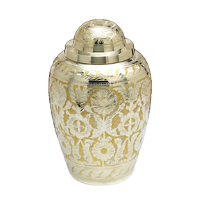 โกศบรรจุอัฐิผู้ใหญ่ โดมท็อป รุ่นขายดี ทนทาน ทำจากทองเหลือง ดีไซน์สวยงาม สีเงิน สีทอง สำหรับงานศพ - Product Image 1