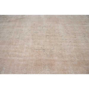 Turkish Vintage Rug 7x10.5 ft, <b>Brown</b> Oversize Camouflage <b>Wool</b> Rug - Product Image 4