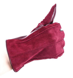 Gants en cuir pour femmes de haute qualité avec broderie en daim véritable 50% gants tactiles en cuir véritable - Product Image 3