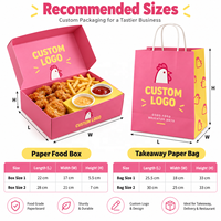 Boîte à repas jetable personnalisée en papier pour restauration rapide avec compartiment à sauce pour poulet frit à emporter