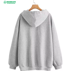 Sweat à capuche zippé en molleton 100 % coton de haute qualité pour l'hiver, tenue décontractée, imprimé numérique, fermeture éclair cubique - Product Image 3