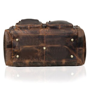 Bolsa de Viaje de Cuero Vintage de Gran Capacidad, Hecha a Mano, de Lujo y Alta Calidad, con Cremallera Resistente y Personalizable - Product Image 5