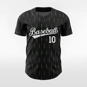 Uniforme de beisebol personalizado para jovens, fornecimento de fábrica, camisa de uniforme de beisebol masculina com baixo MOQ