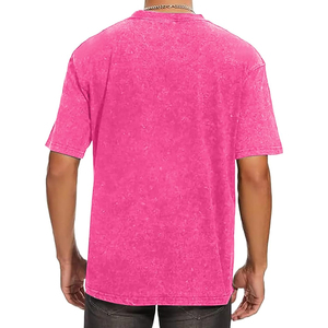 Moda de peso pesado al por mayor fabricantes de ropa de hombre personalizado 100% algodón Vintage lavado ácido camiseta para hombres - Product Image 2