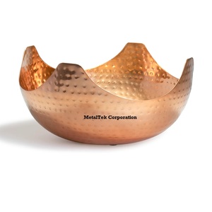 Moderno martillado a mano ola centro de mesa frutero Color personalizado vajilla de Metal cuencos para servir hogar cocina fiesta decorativa - Product Image 2