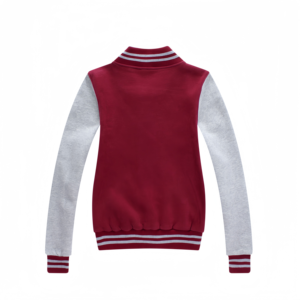 Veste universitaire décontractée pour hommes, col baseball chic, veste à blocs de couleurs pour l'école - Product Image 2