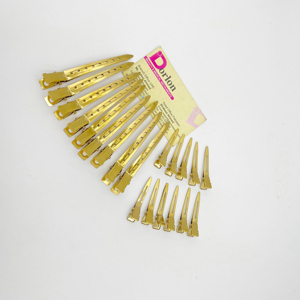 <b>Hair</b> Sectioning Clips Gold Plasma Metal Alligator Clip Hairstyling <b>Curl</b> Clips Salon <b>Hair</b> Pins <b>Hair</b> Extension <b>Accessories</b> - Product Image 1