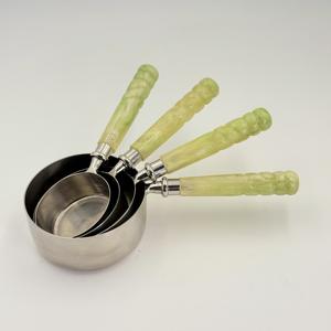 New Product 2026 <b>Resin</b> Handle Measuring Scoop Stainless Steel Tea Coffee Powder Spoon & Cups by R B Overseas - Product Image 4