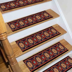 Alfombra con Estampado Geométrico, Alfombra Moderna para Escaleras, Alfombra para Vestidor - Product Image 1