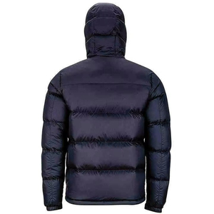 Blouson matelassé en toile enduite épaisse pour homme, style urbain, avec fermeture éclair longue, respirant, imperméable, col à capuche, idéal pour l'extérieur en hiver - Product Image 3