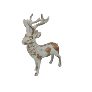 Antique en cuivre de renne de décoration de Noël de table en aluminium de conception unique fini pour la décoration à la maison - Product Image 2