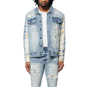 Costume en denim pour hommes, prix de gros, nouveauté, design personnalisé, respirant, durable et anti-rides, ensemble denim pour hommes - Product Image 2