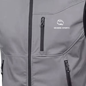 <b>Men's</b> Vests Outerwear <b>Lightweight</b> Waterproof Outdoor Softshell Vests Sleeveless <b>Jacket</b> With Customized Logo - Product Image 3