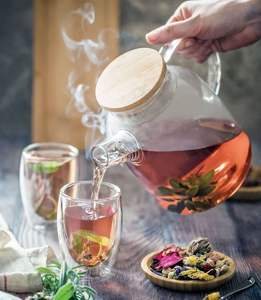 Petite théière en verre design avec infuseur Service à thé en verre transparent - Product Image 3