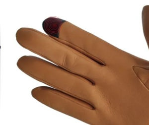 Gants en cuir pleine main en peau de mouton véritable non doublés pour hommes, logo personnalisé, design simple, tendance, écran tactile, cyclisme quotidien - Product Image 3