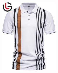 เสื้อโปโลสำหรับผู้ชายเสื้อกอล์ฟผ้าถัก180กรัมเสื้อคอตตอน100% สูงดีไซน์ยอดเยี่ยม - Product Image 1